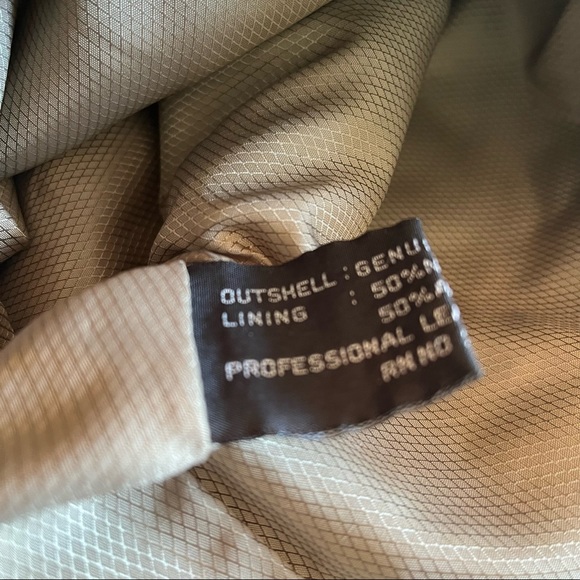 Vintage Adler Reptile Print Genuine Leather Olive Button Front Coat Size Medium - Picture 8 of 11